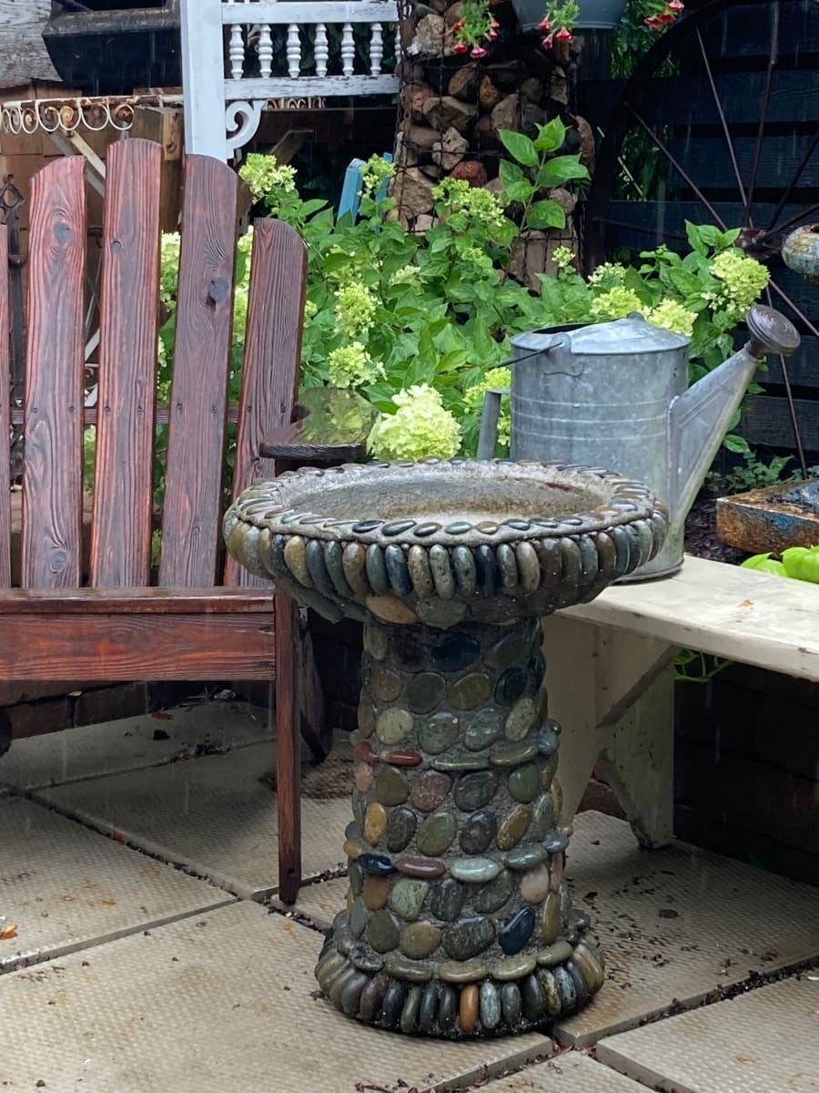 Stone bird bath 