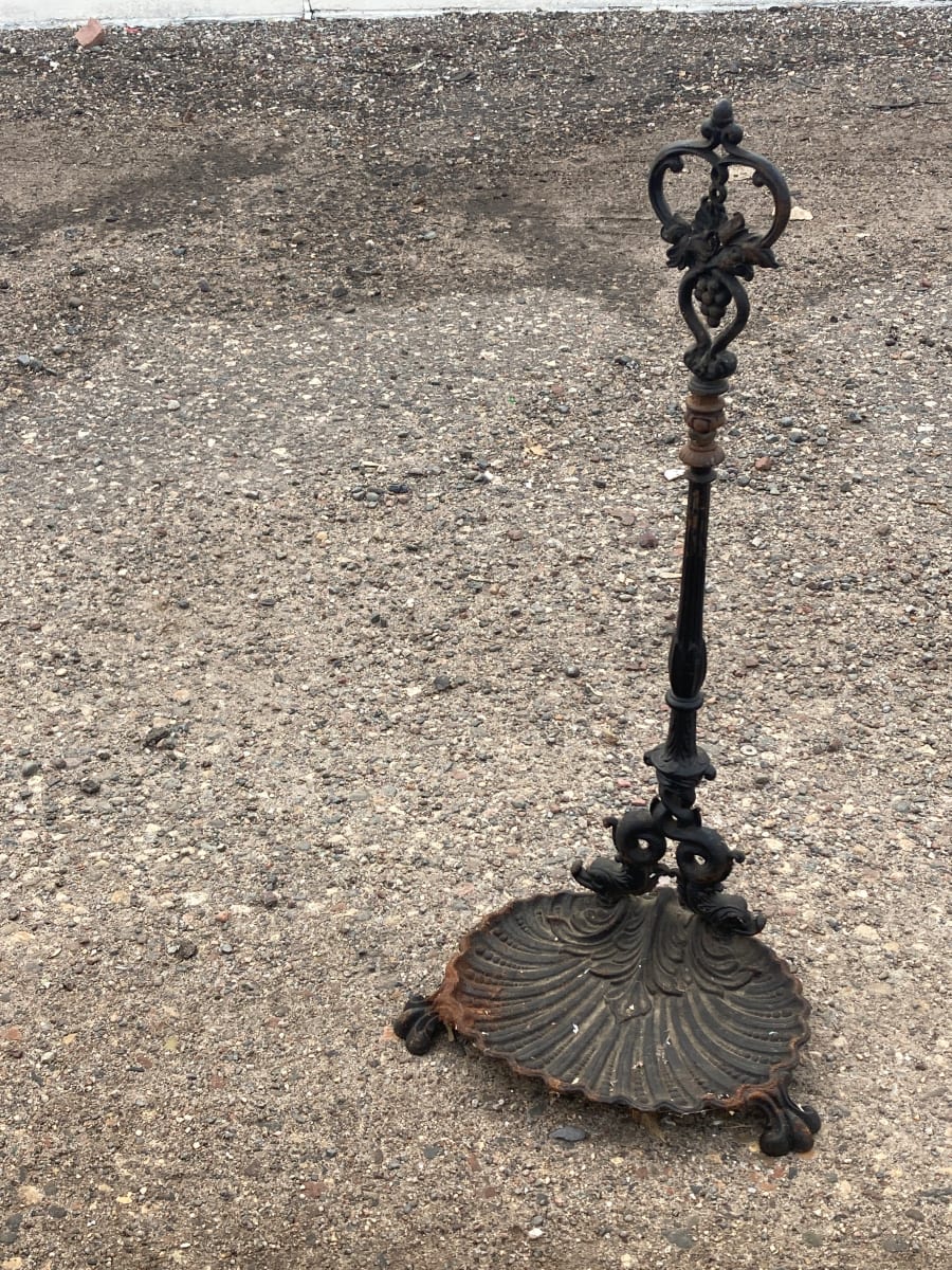 Victorian iron fireplace tool holder 