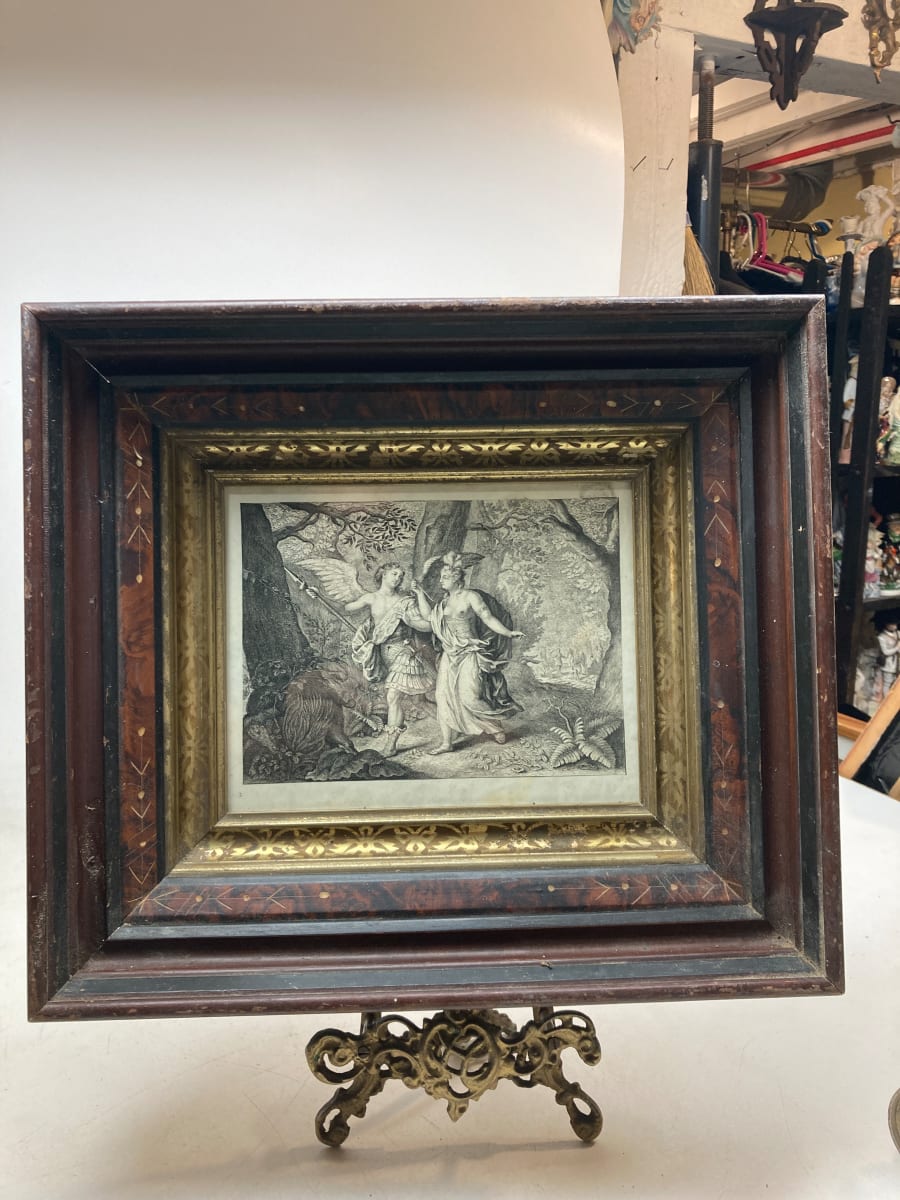 framed Circe and Picus steel engraving 