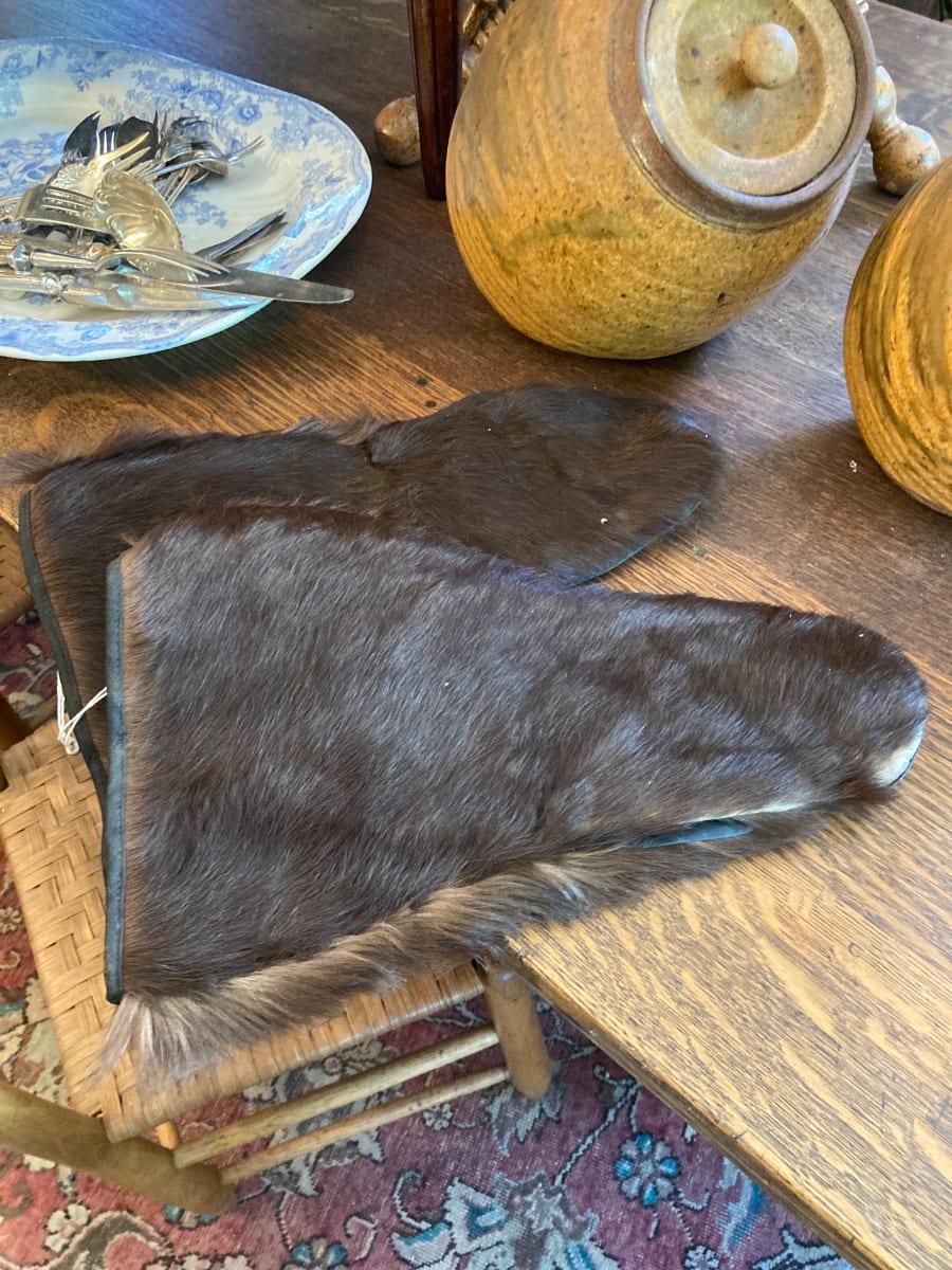 Pair of 19th century beaver gloves 