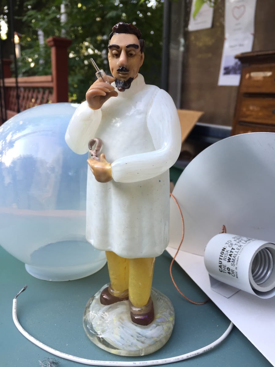 Art glass Czech occupational figure Doctor 