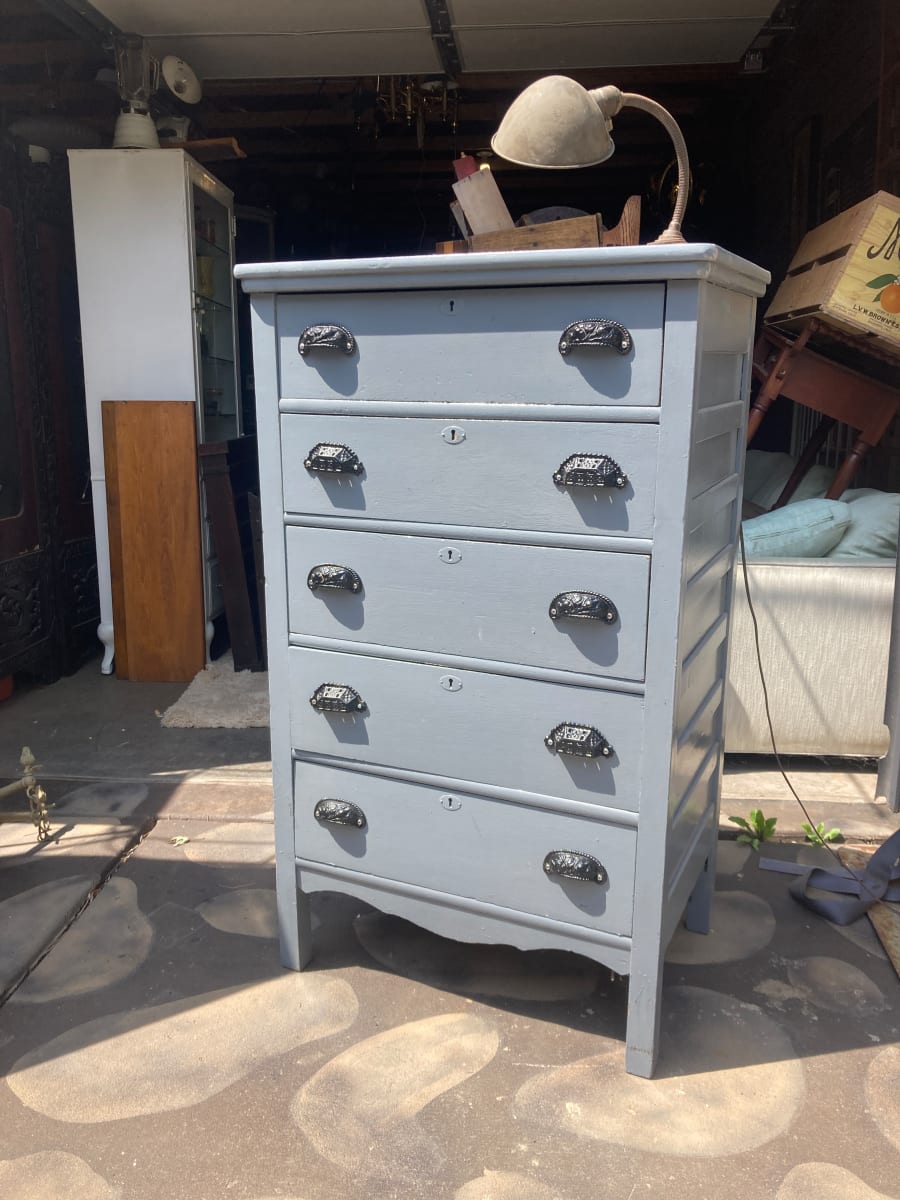 Painted industrial dresser 