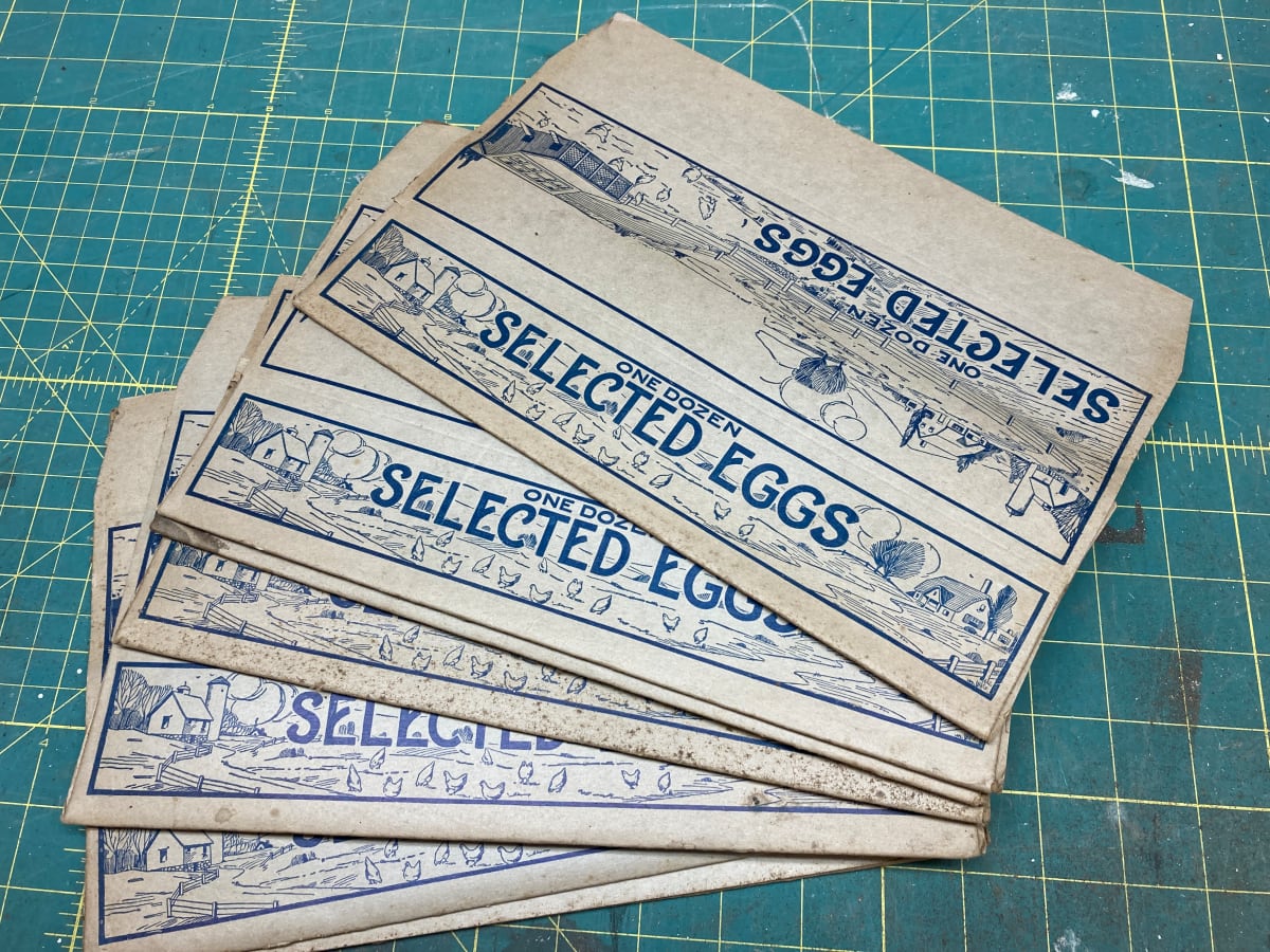 New old stock card board egg containers 