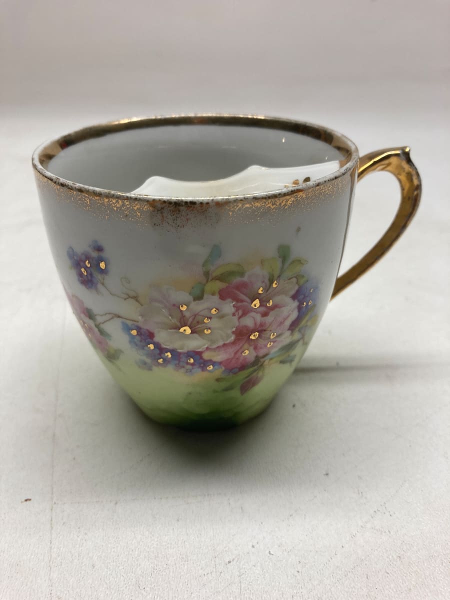 Victorian porcelain mustache mug 