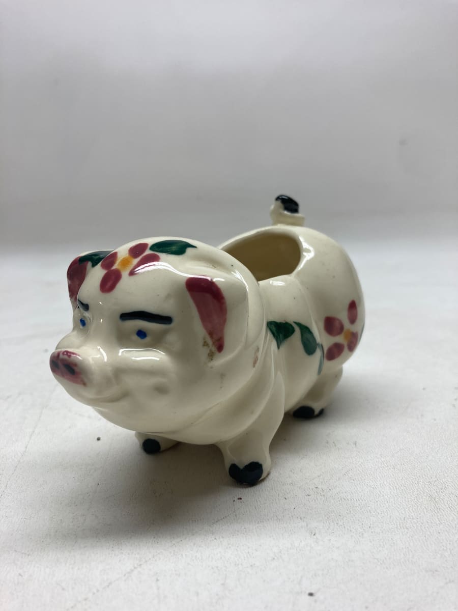 art pottery pig planter 