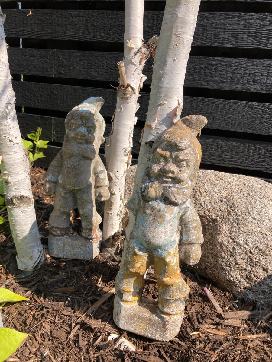 cement garden gnomes 