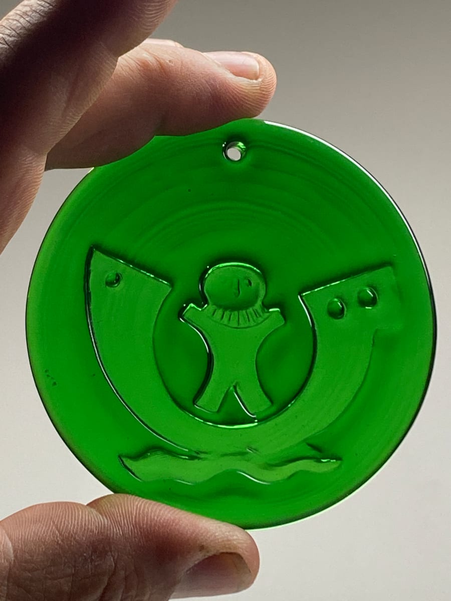 Noahs green sun catcher designed by Michael Bang for Holmegaard, Image 4.