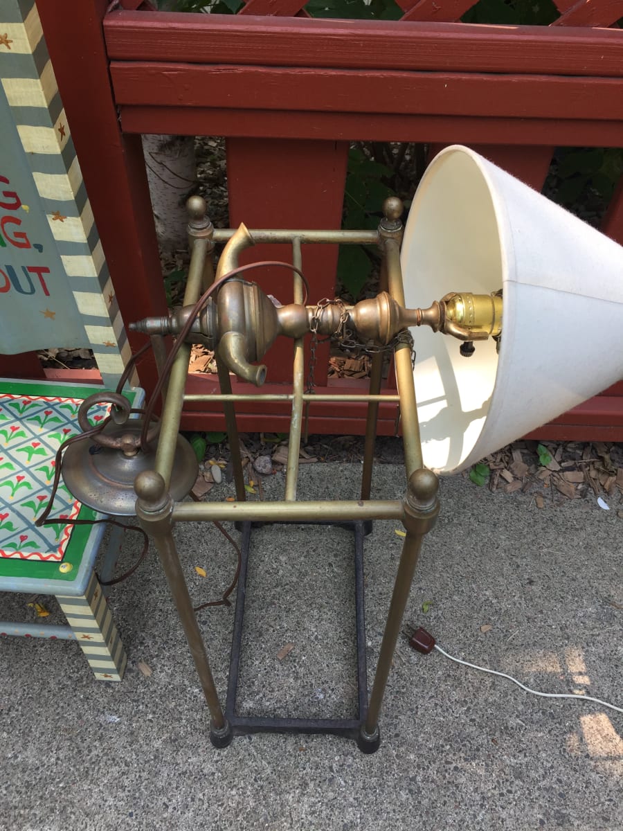 brass wall oil sconce 