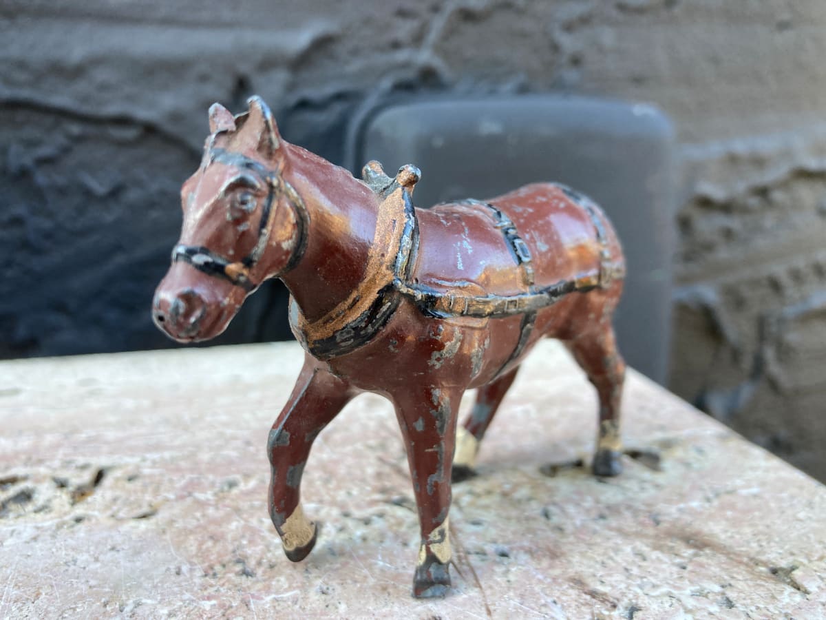 Metal plow horse figure 