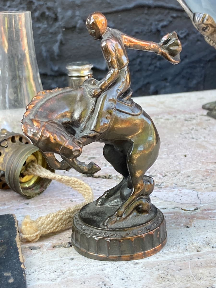 Bucking Bronco metal figure 