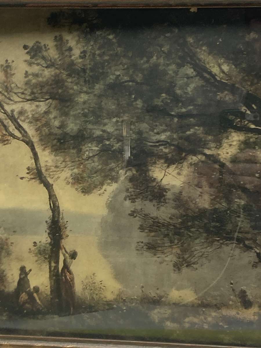 framed Corot lithograph 