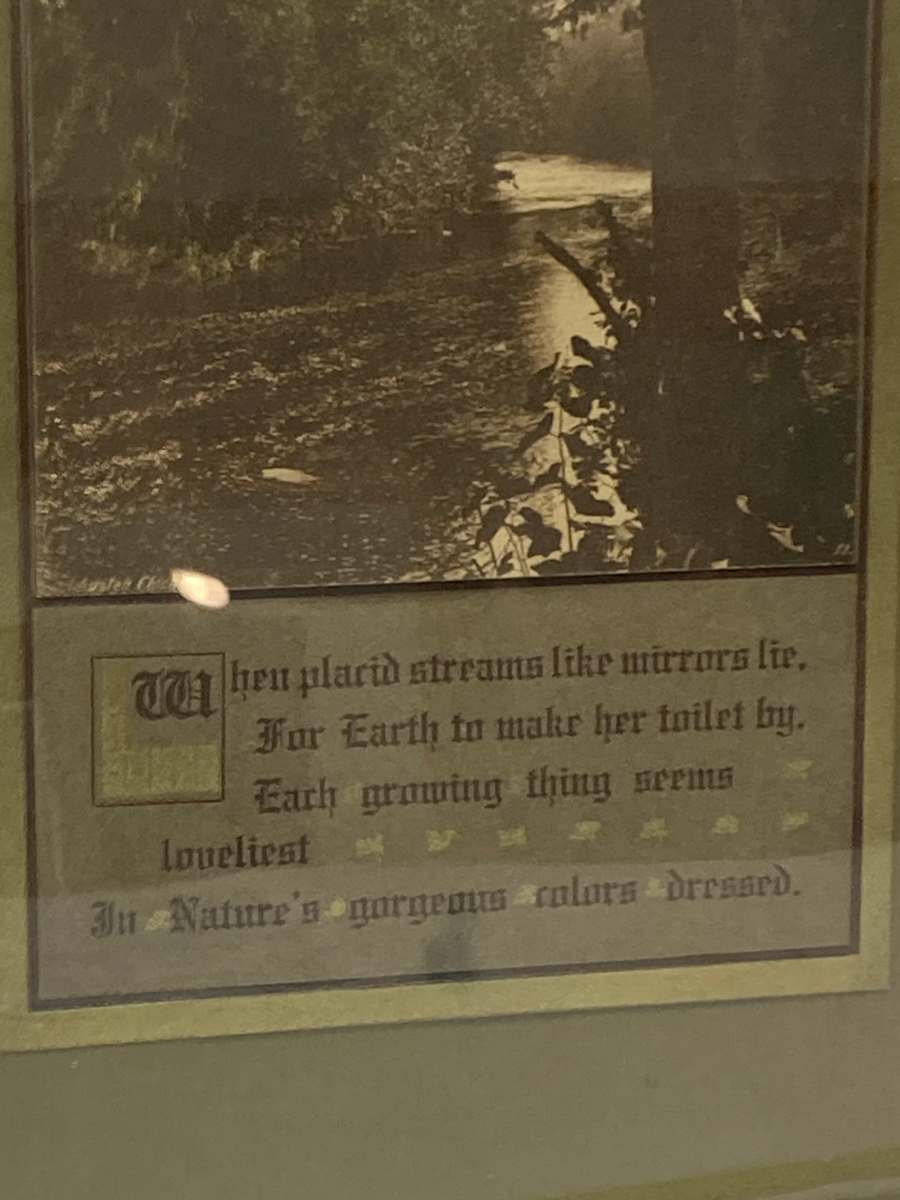 Framed photo and poem, Image 1.