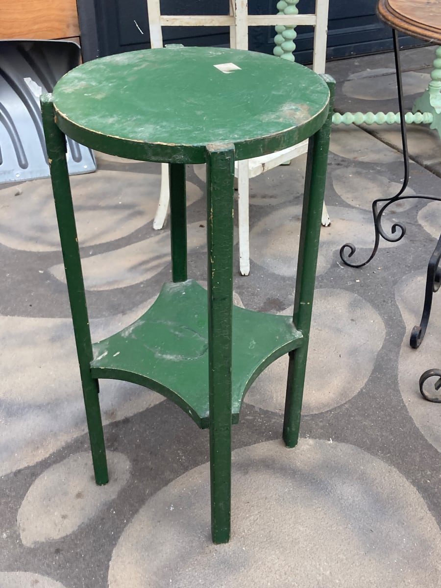 green painted small stand 