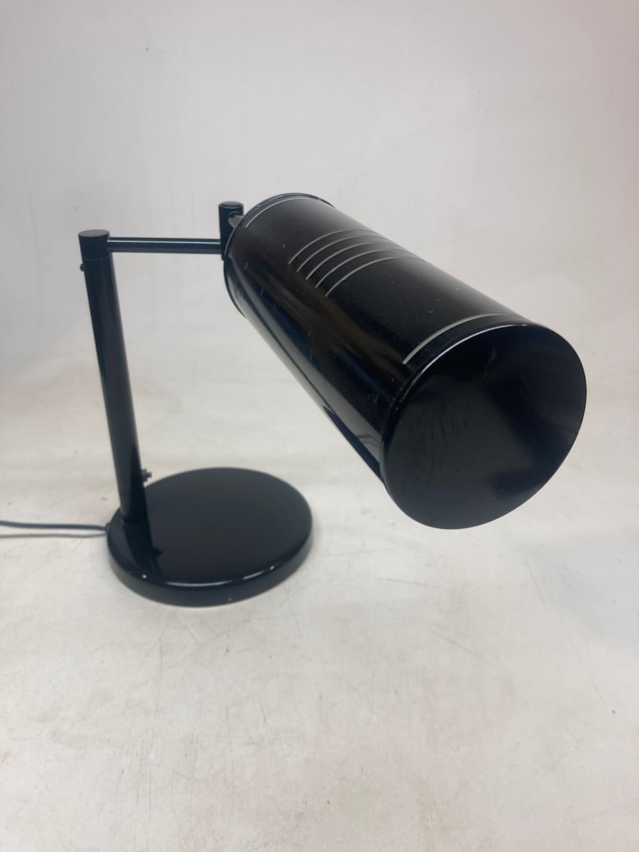 Nessen black swing arm lamp, Image 1.