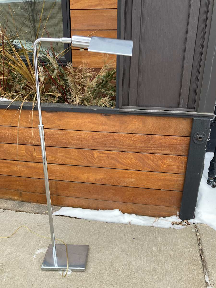 Chrome Nessen swing arm lamp 