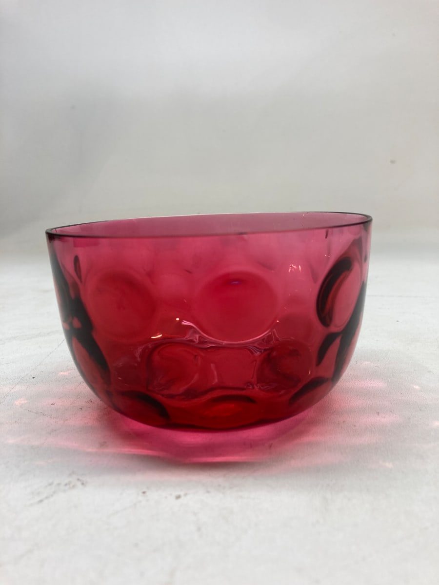 cranberry thumbprint low bowl 