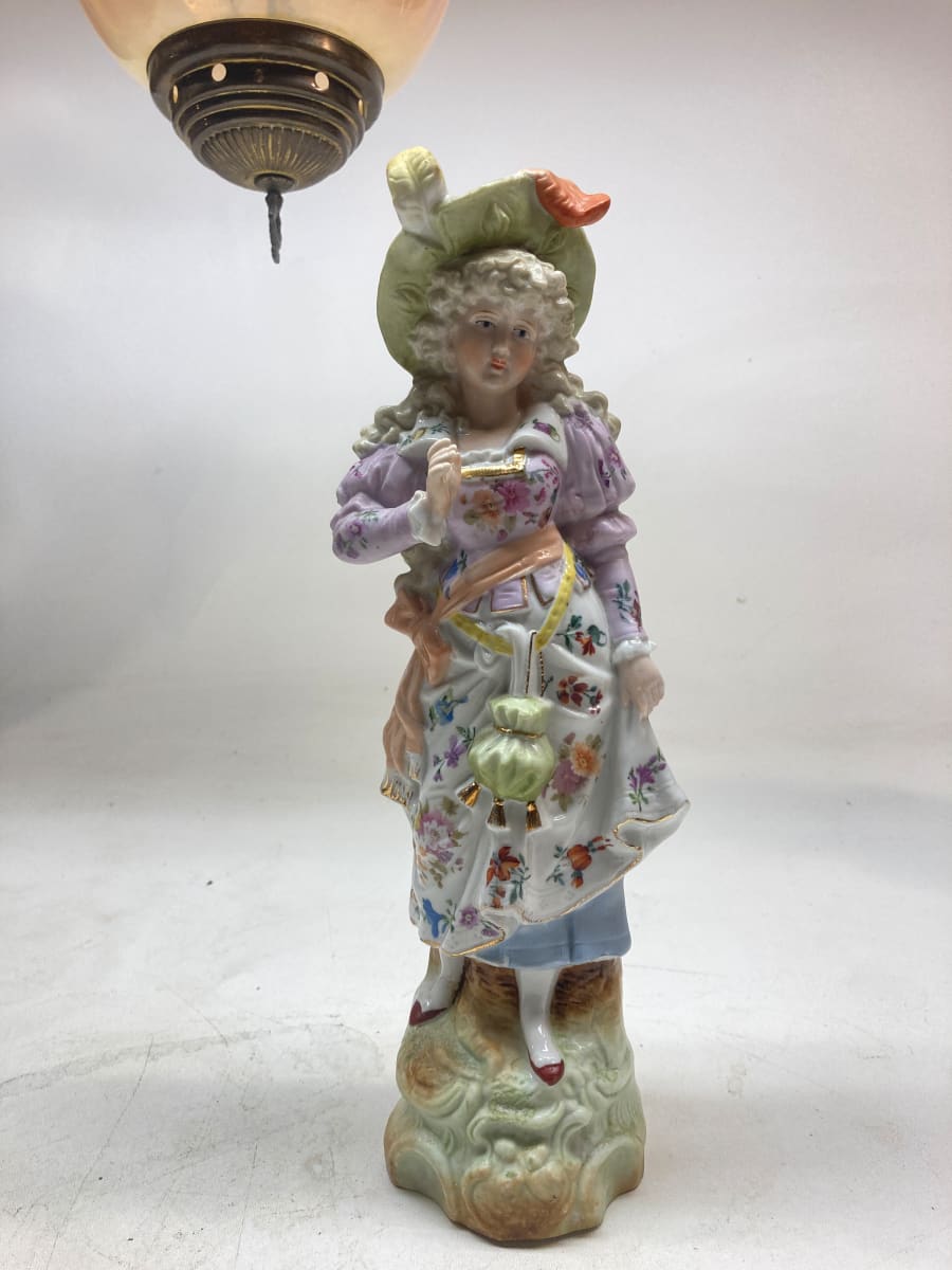 hand painted porcelain bisque female figure, Image 2.