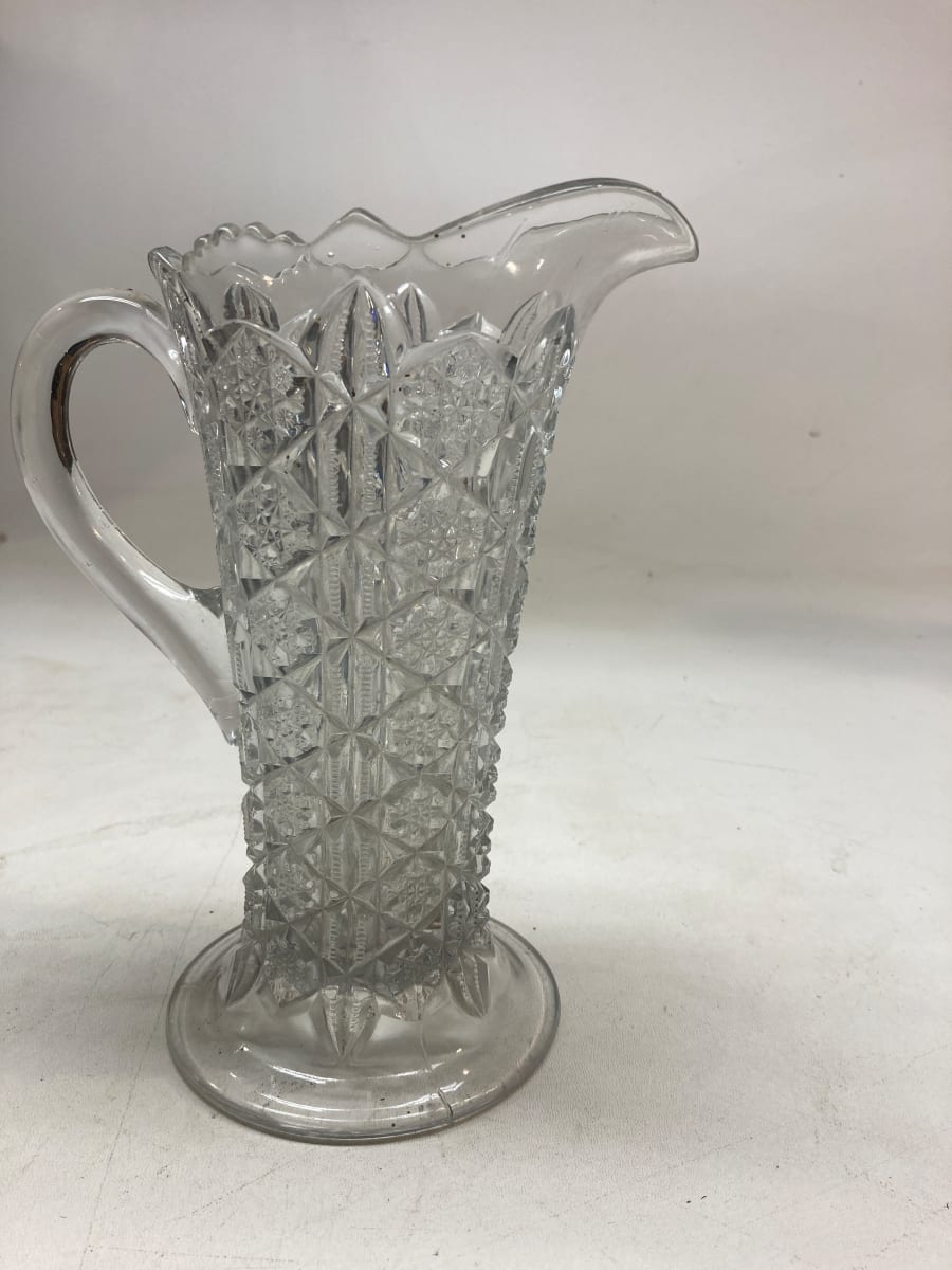 victorian pressed glass pitcher 