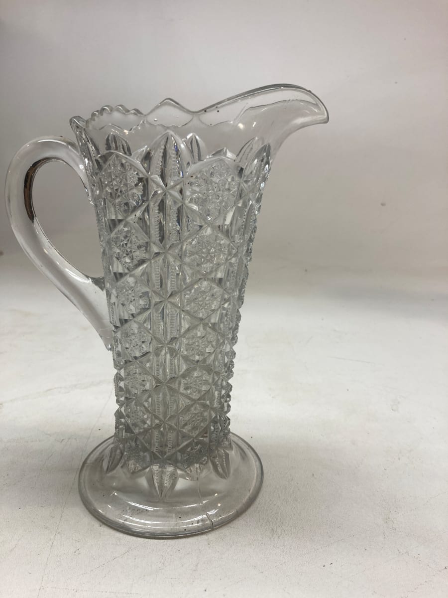 victorian pressed glass pitcher, Image 2.