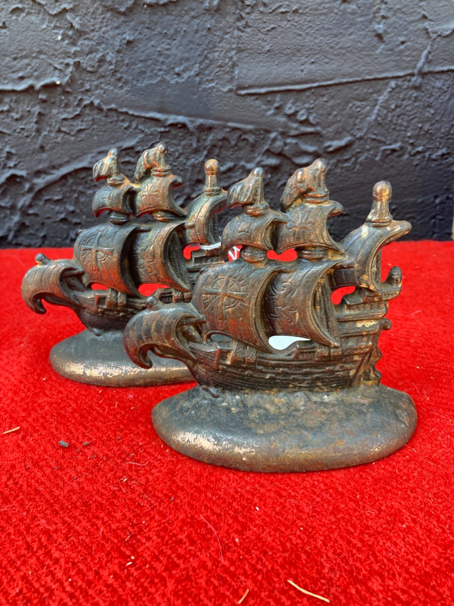 iron ship bookends 