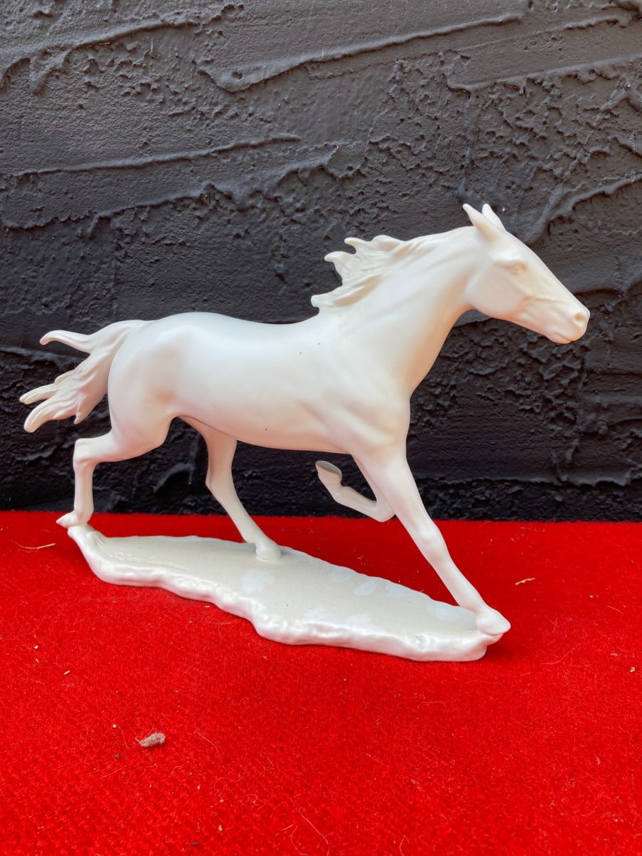 white porcelain horse 