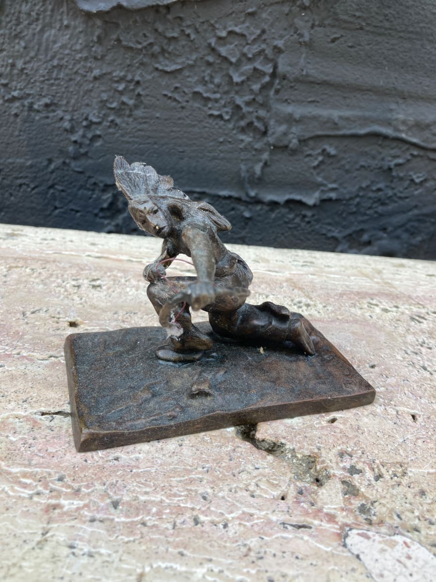 Bronze Native American sculpture by Kauba 