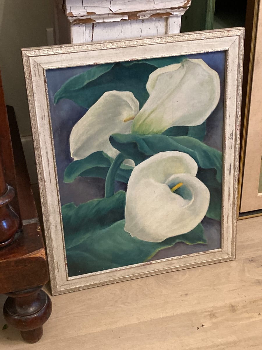 Framed painting of white Jack in the pulpit 