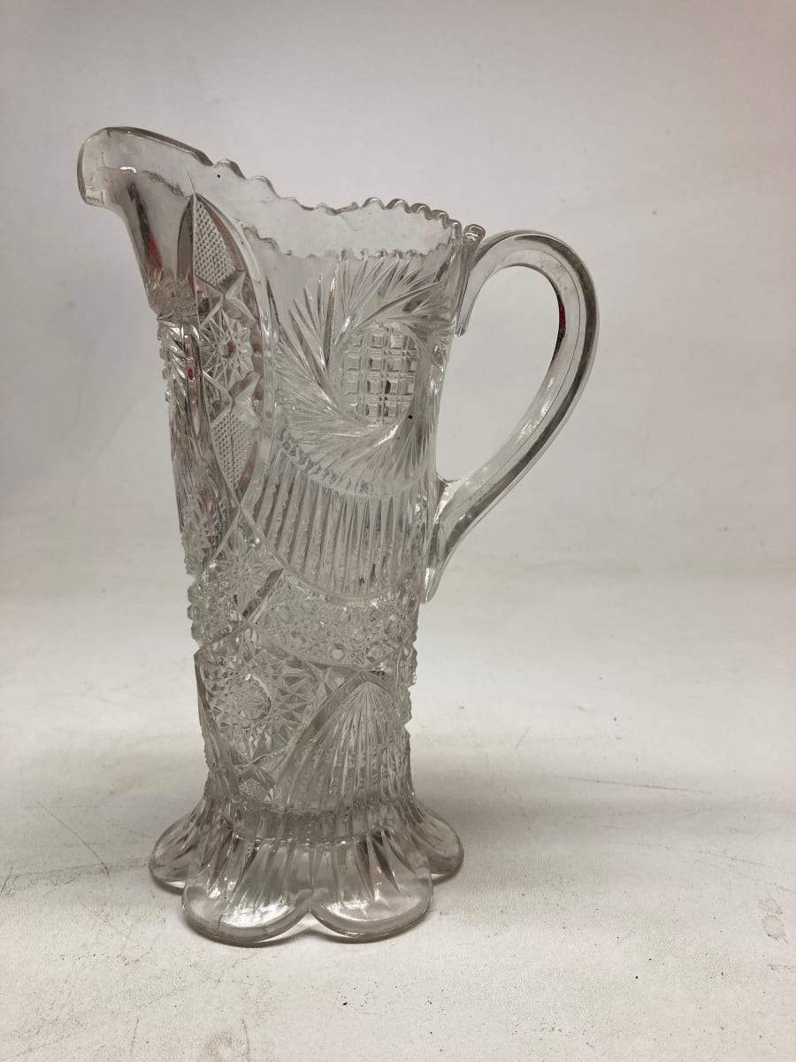 pressed glass pitcher 