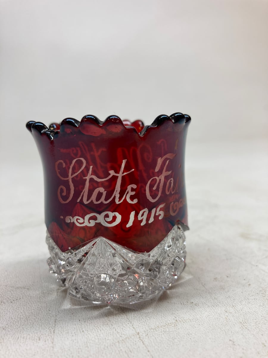 State Fair ruby flash souvenir vase 