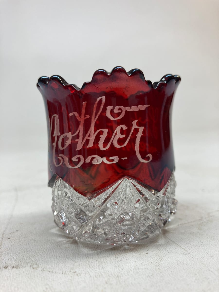 ruby flash mother  toothpick holder 