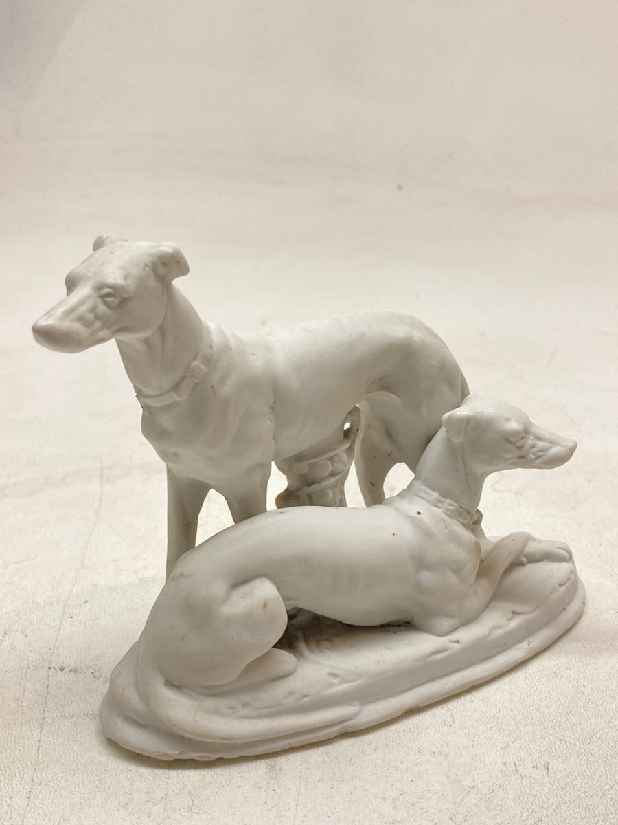 Parian dog figures 