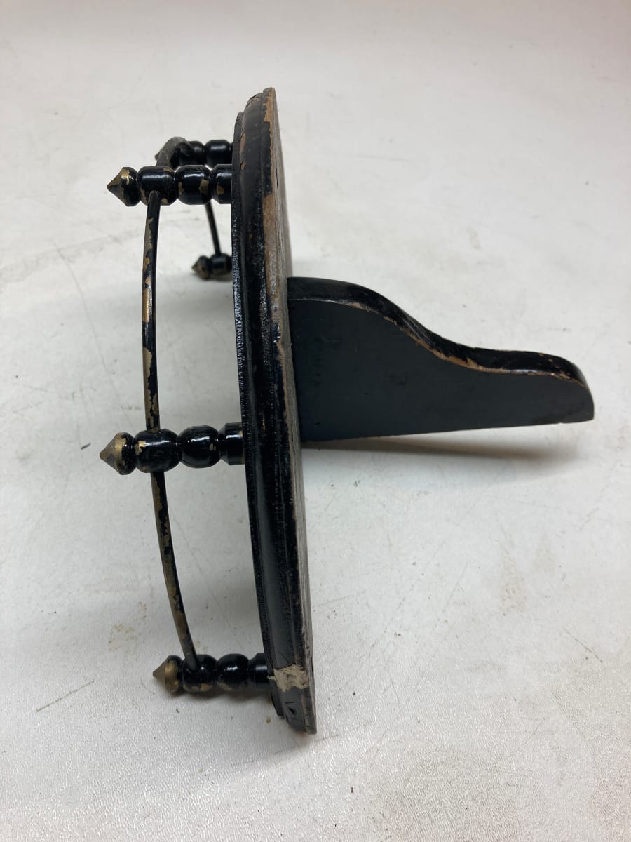 black wood shelf with gallery, Image 3.