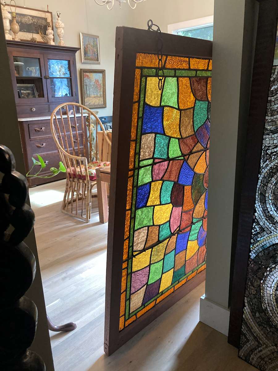 Awesome Quilt pattern stained glass window, Image 1.