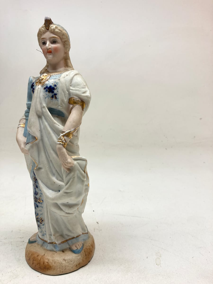 hand painted Egyptian female figure in porcelain 