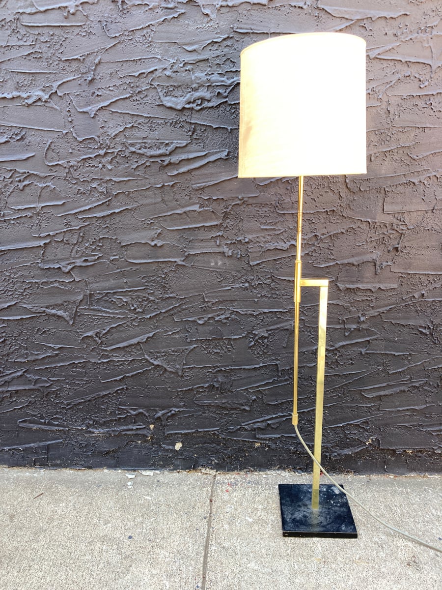 Laurel telescoping mid century modern brass floor lamp 