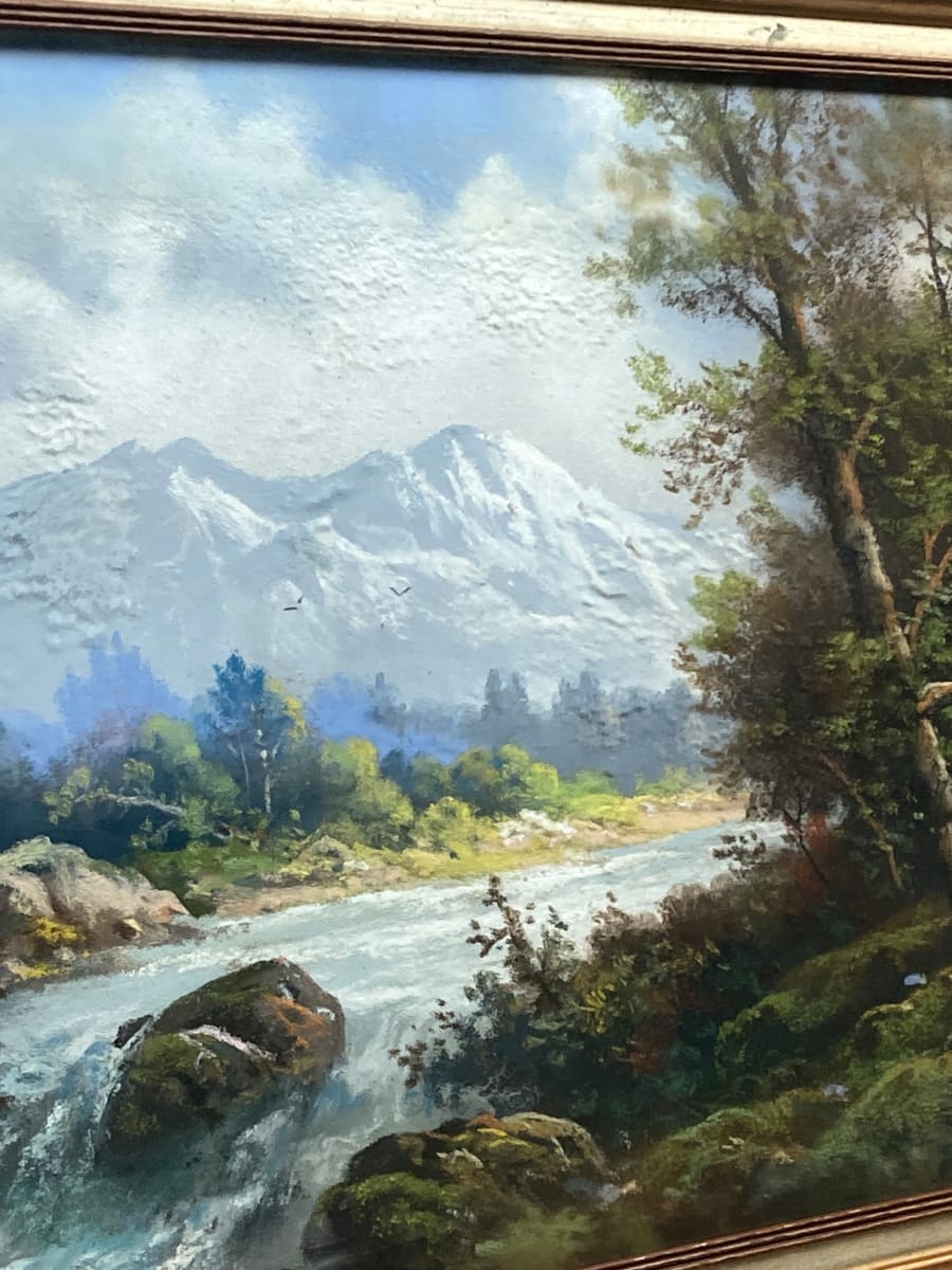 mountain pastel scene 