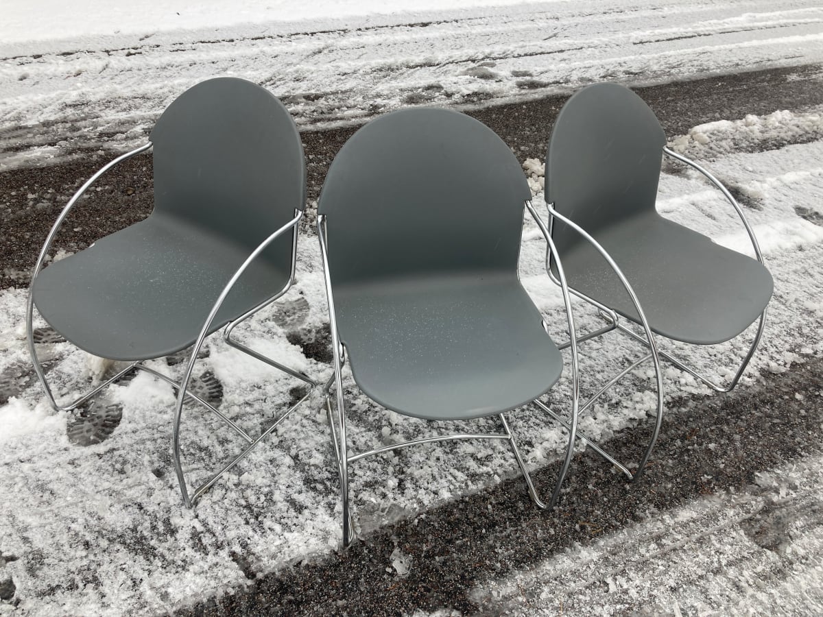 Max stacker steel case post modern chair 