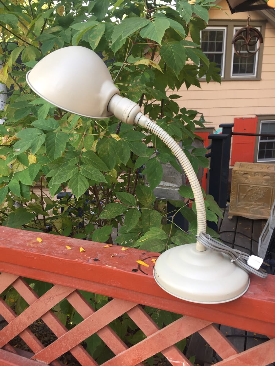 vintage industrial goose neck desk lamp 