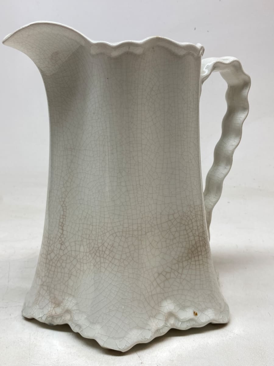 Large white porcelain pitcher 