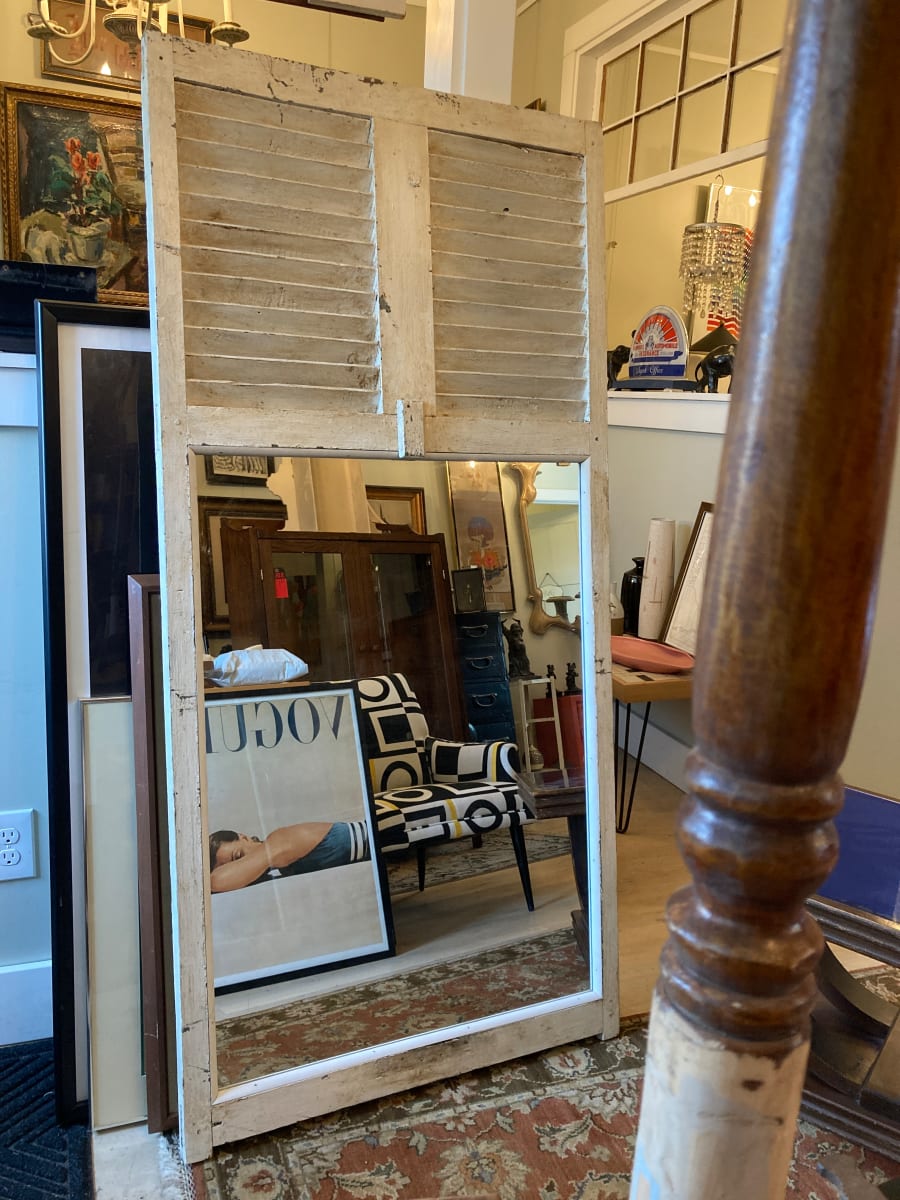 Framed architectural shuttered mirror 