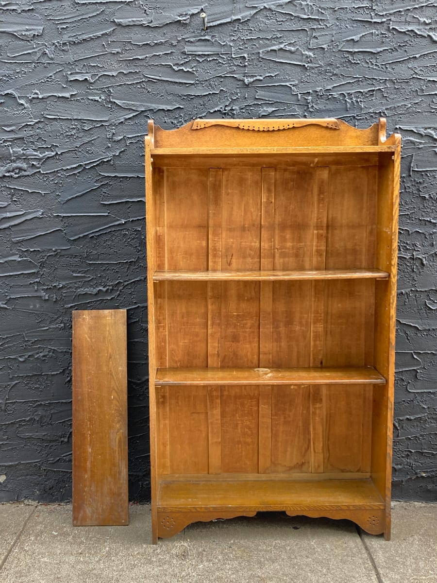 turn of the century oak bookcase 