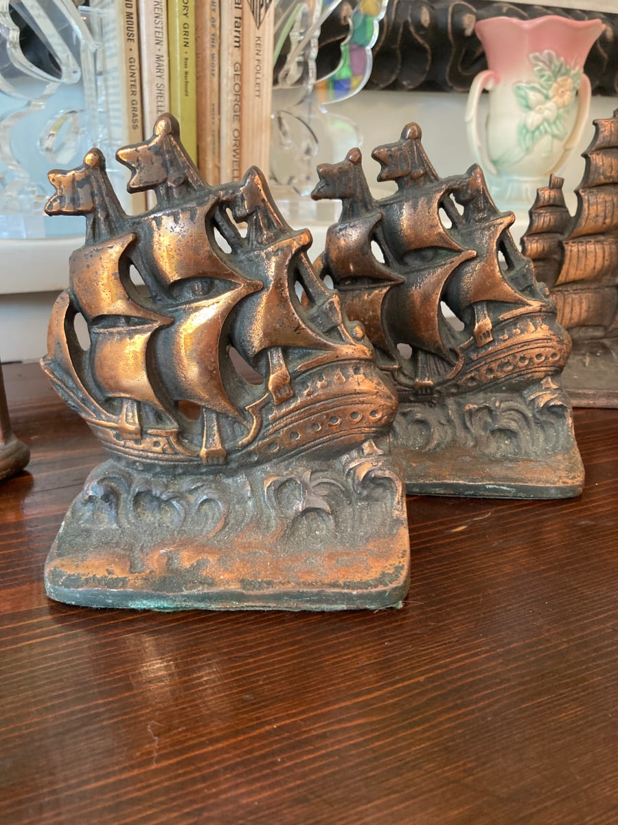 iron ship bookends 