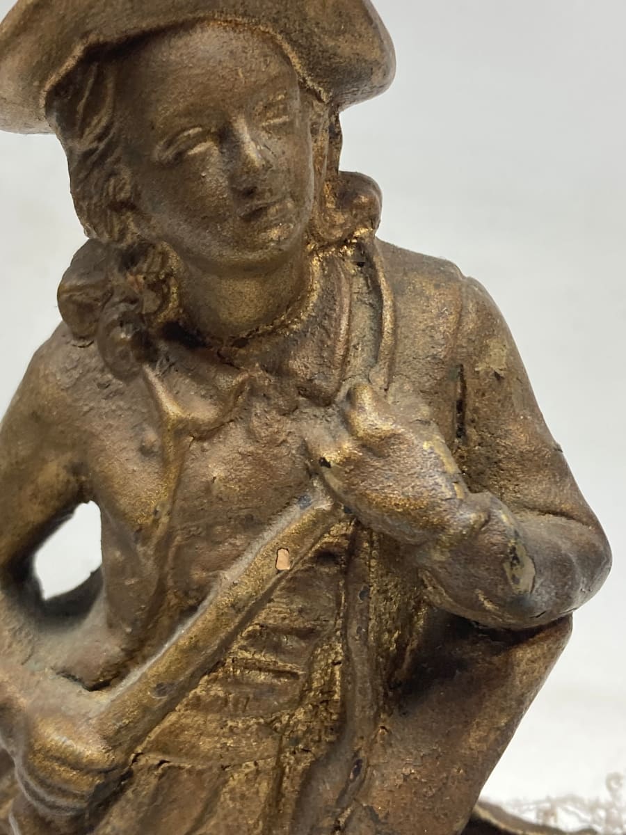 early terra cotta male planter figure 