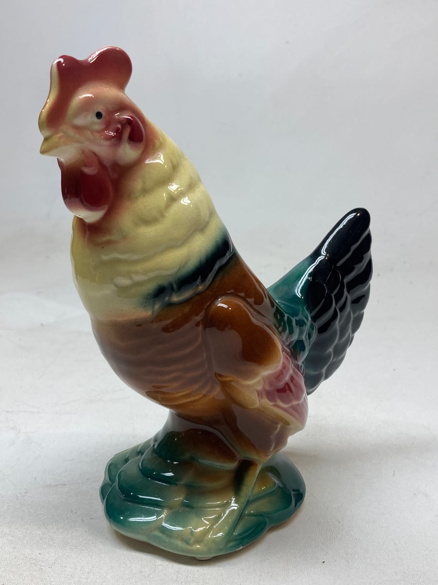 art pottery rooster 