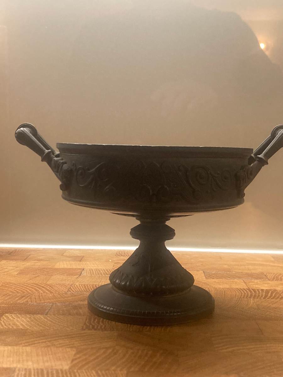 Cast bronze handled compote 