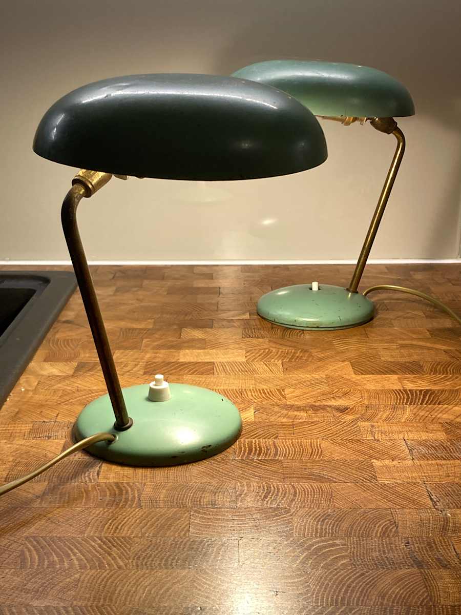 Pair of 1950's French boudoir lamps 