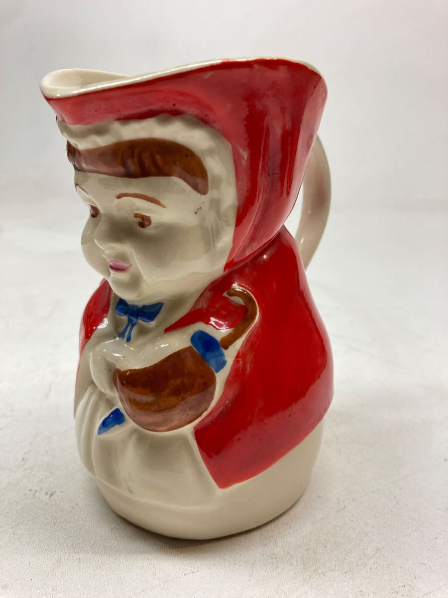 Little Red riding hood mini pottery pitcher 