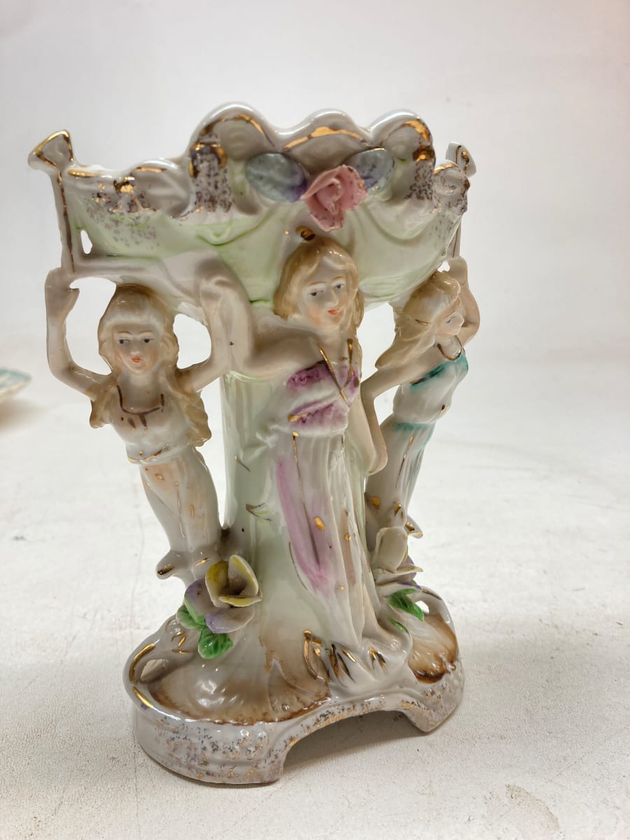 Art Nouveau porcelain figural vase 