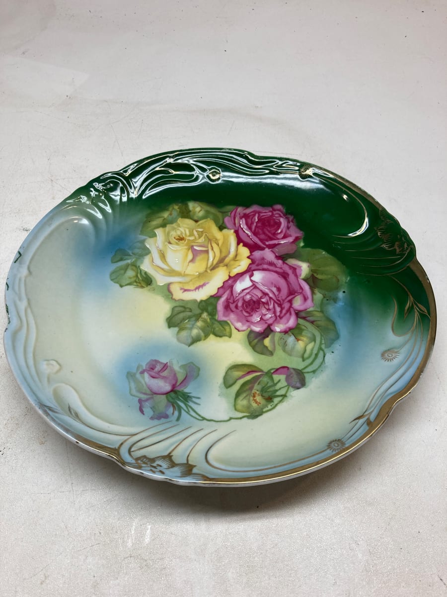 Hand painted serving plate 