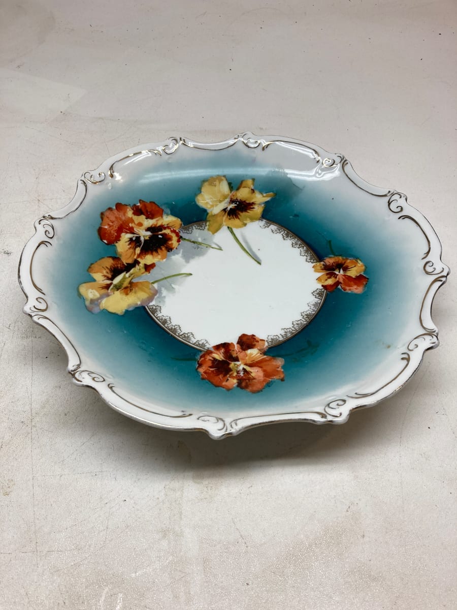 Hand painted serving plate 